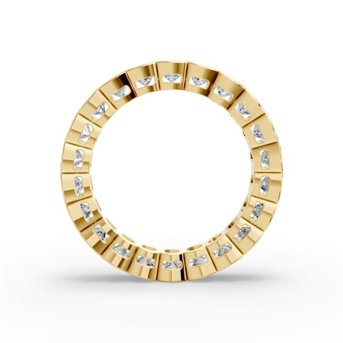 Cushion Shape Diamond Eternity Bands in Gold