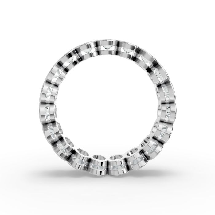 Oval Shape Diamond Eternity Bands in Gold