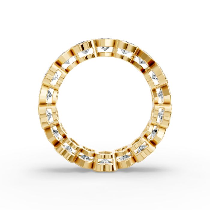 Heart Shape Diamond Eternity Bands in Gold