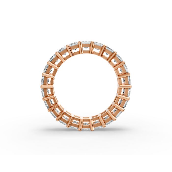 Princess Shape Diamond Eternity Bands in Gold