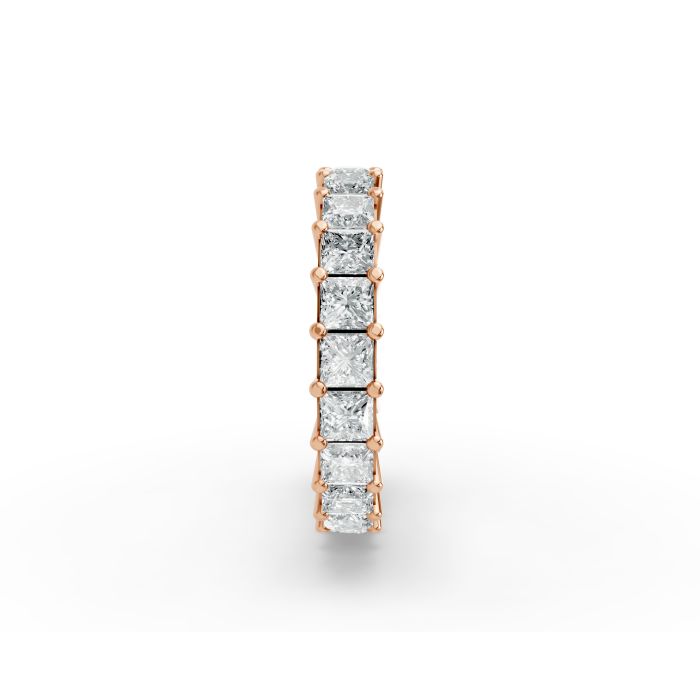 Princess Shape Diamond Eternity Bands in Gold