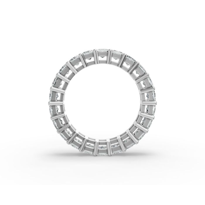 Princess Shape Diamond Eternity Bands in Gold