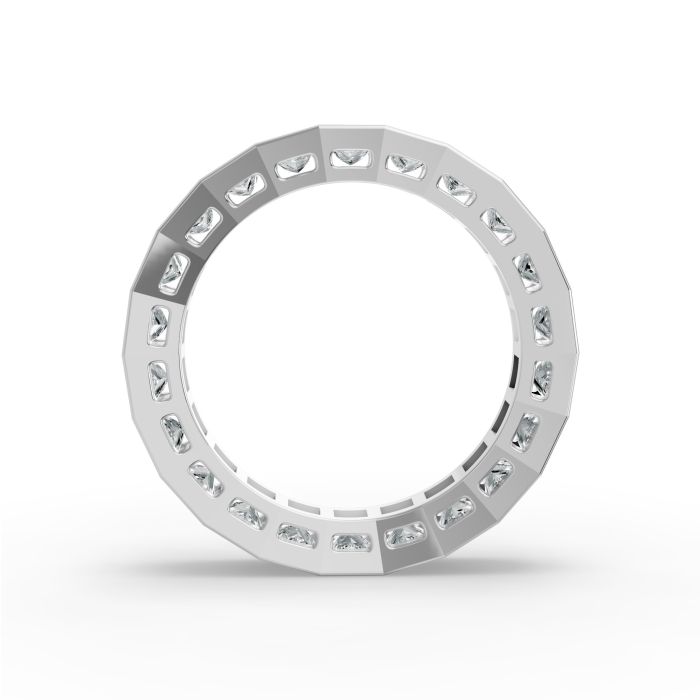 Princess Shape Diamond Eternity Bands in Gold