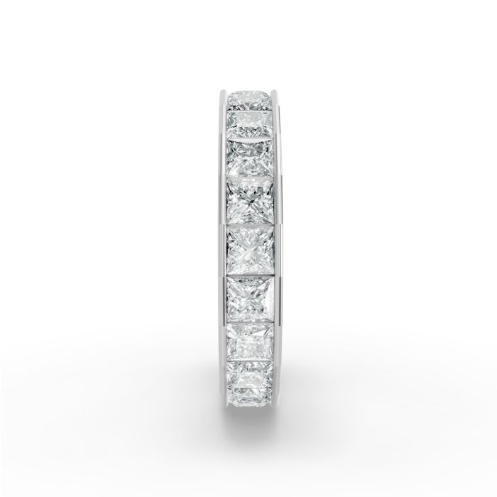 Princess Shape Diamond Eternity Bands in Gold
