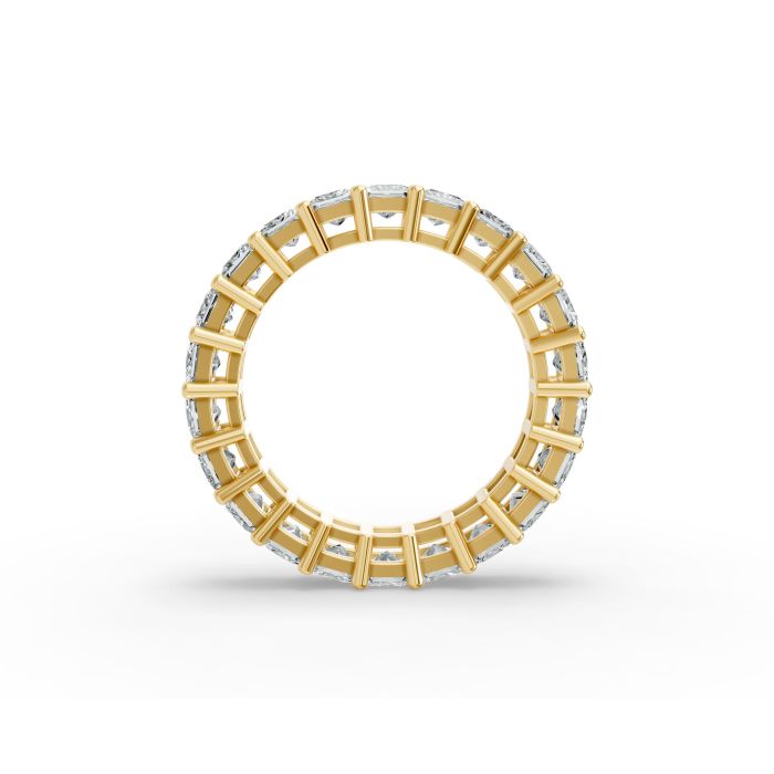 Princess Shape Diamond Eternity Bands in Gold