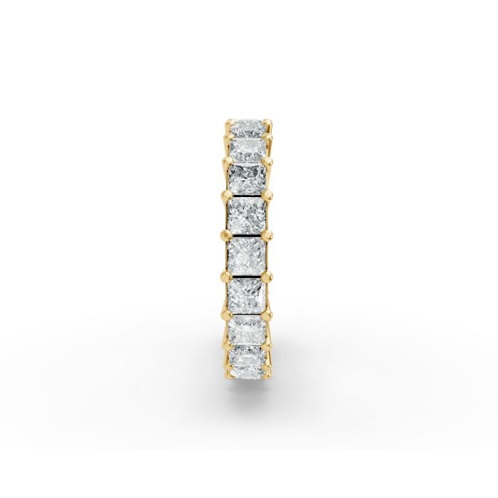 Princess Shape Diamond Eternity Bands in Gold