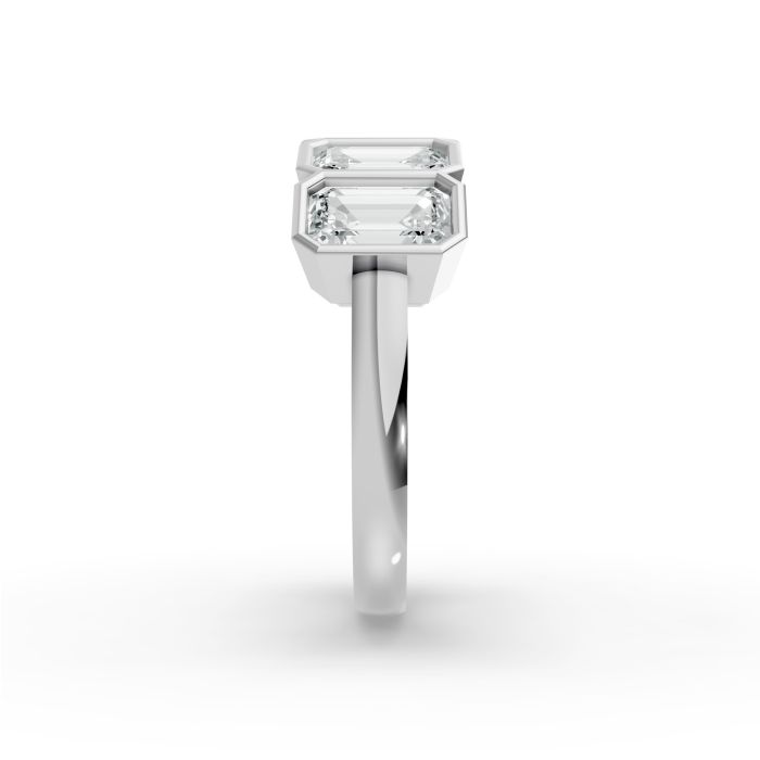 Emerald Shape Diamond Anniversary Band in Gold