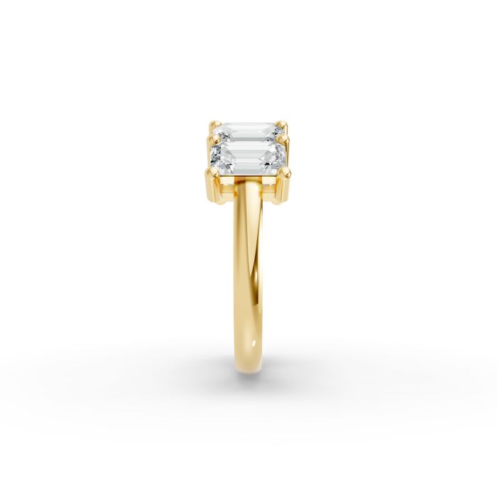 Emerald Shape Diamond Anniversary Band in Gold