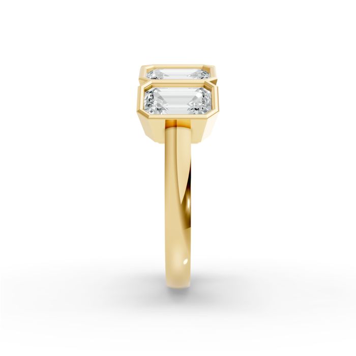 Emerald Shape Diamond Anniversary Band in Gold