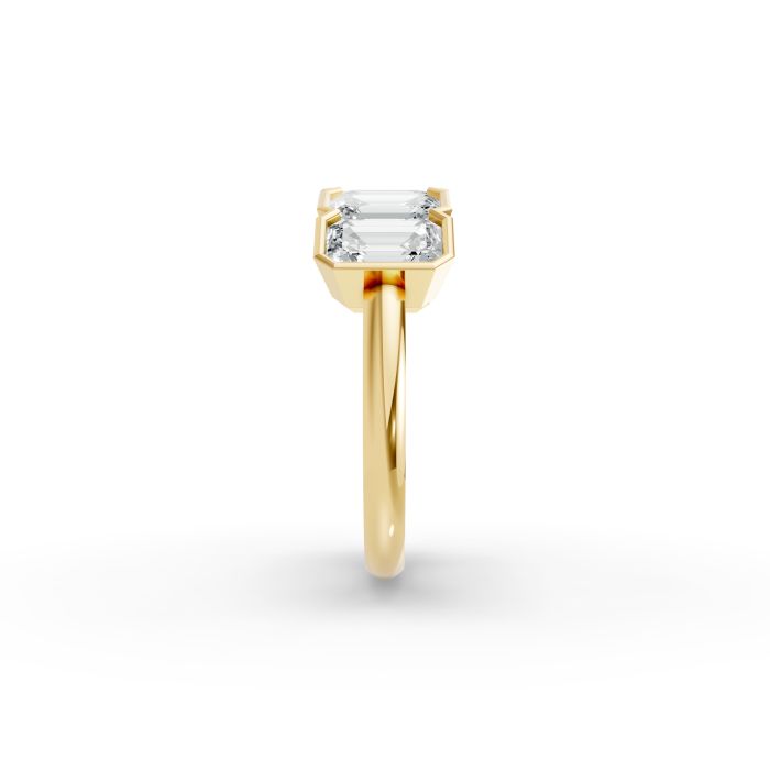 Emerald Shape Diamond Anniversary Band in Gold