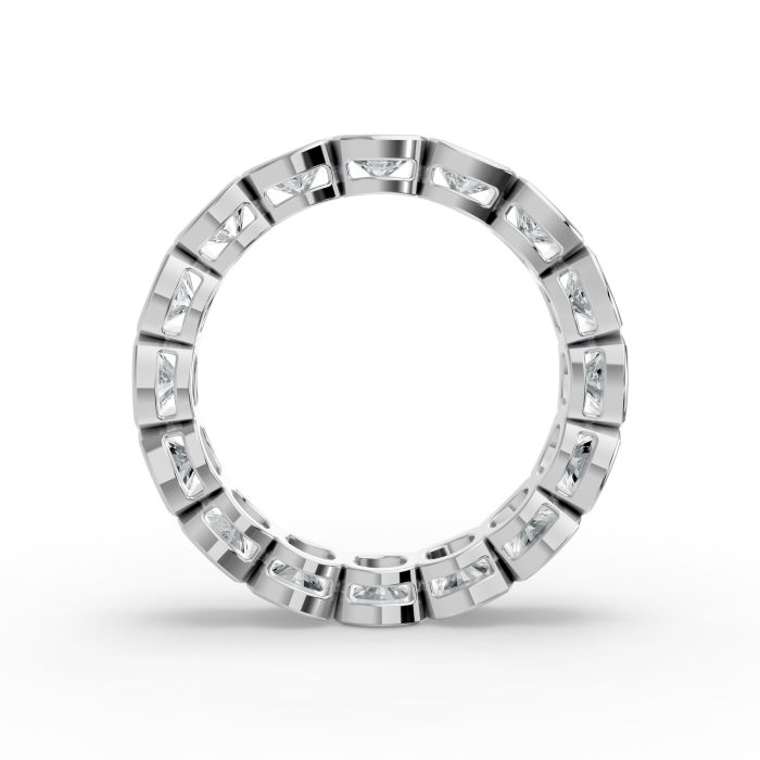 Cushion Shape Diamond Eternity Bands in Gold