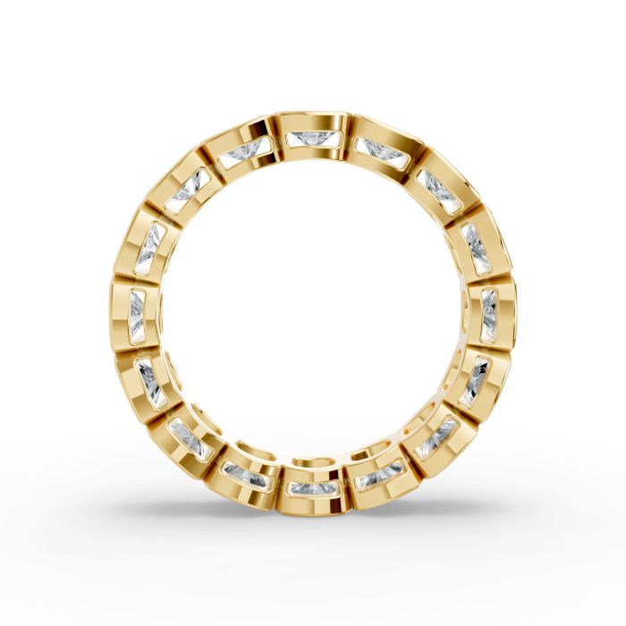 Cushion Shape Diamond Eternity Bands in Gold