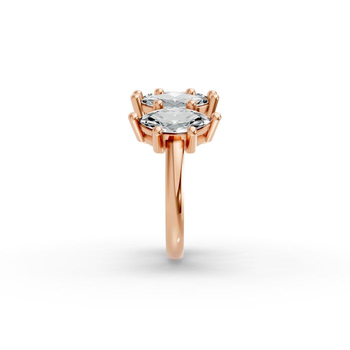 Marquise Shape Diamond Anniversary Band in Gold