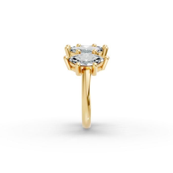 Marquise Shape Diamond Anniversary Band in Gold