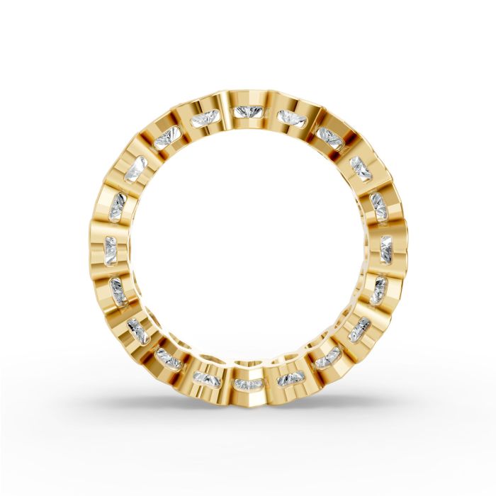 Heart Shape Diamond Eternity Bands in Gold