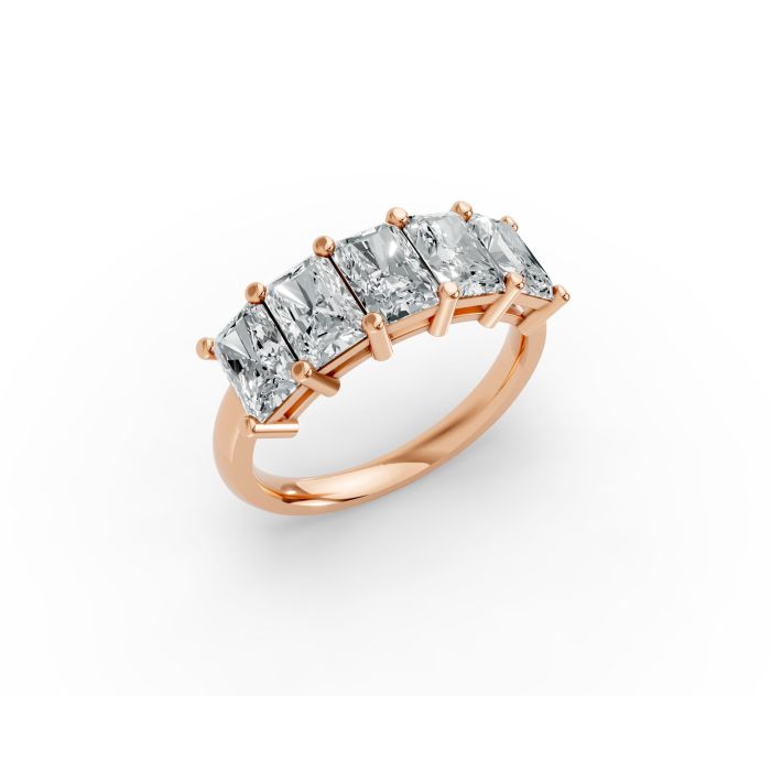 Radiant Shape Diamond Anniversary Band in Gold
