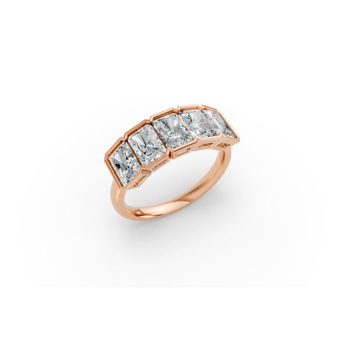 Radiant Shape Diamond Anniversary Band in Gold