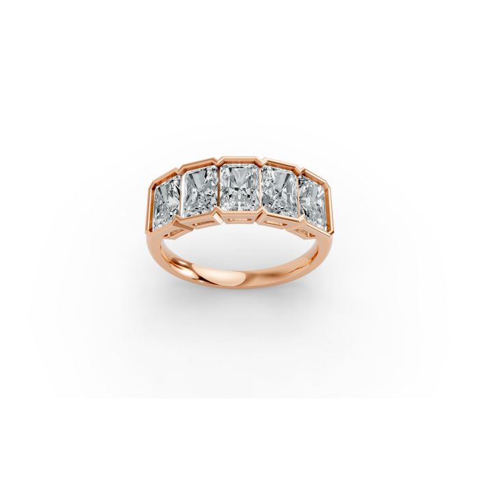 Radiant Shape Diamond Anniversary Band in Gold