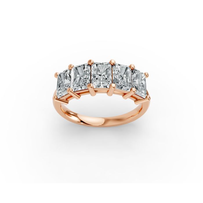 Radiant Shape Diamond Anniversary Band in Gold