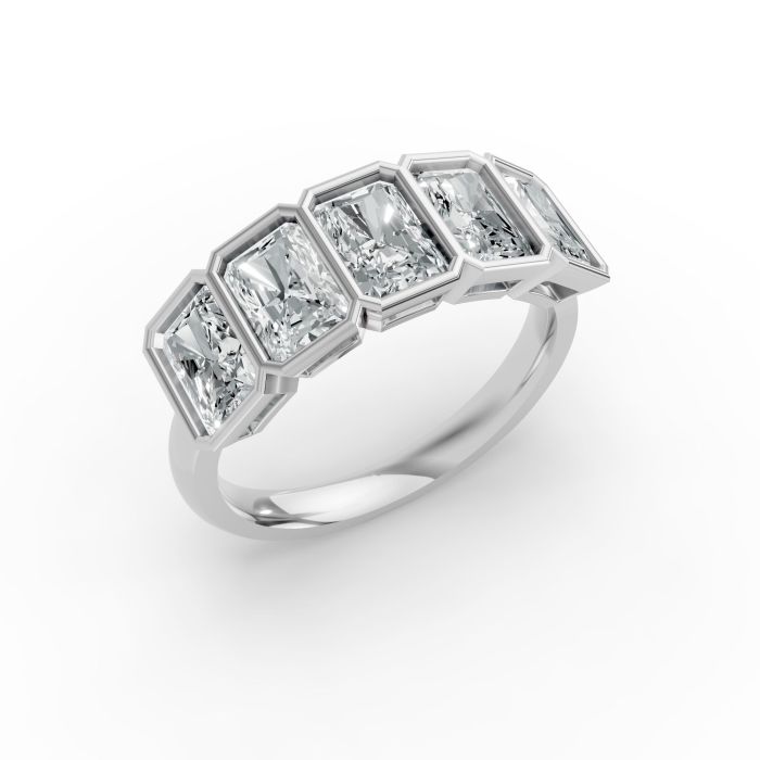 Radiant Shape Diamond Anniversary Band in Gold