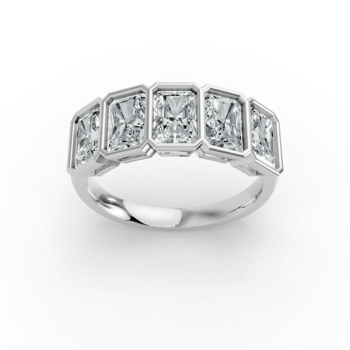 Radiant Shape Diamond Anniversary Band in Gold