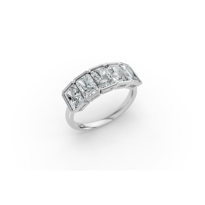 Radiant Shape Diamond Anniversary Band in Gold