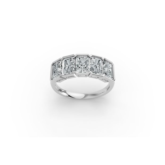 Radiant Shape Diamond Anniversary Band in Gold