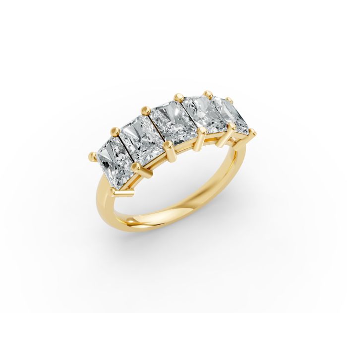 Radiant Shape Diamond Anniversary Band in Gold