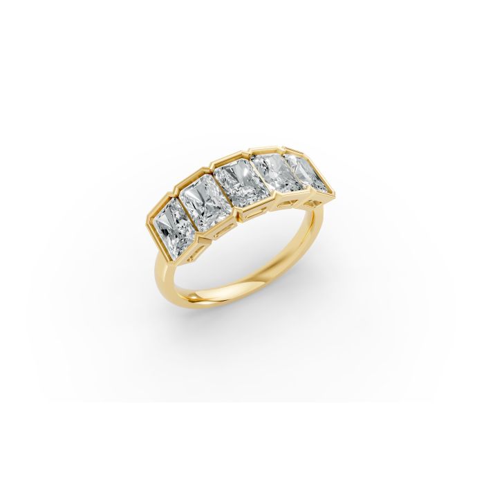 Radiant Shape Diamond Anniversary Band in Gold