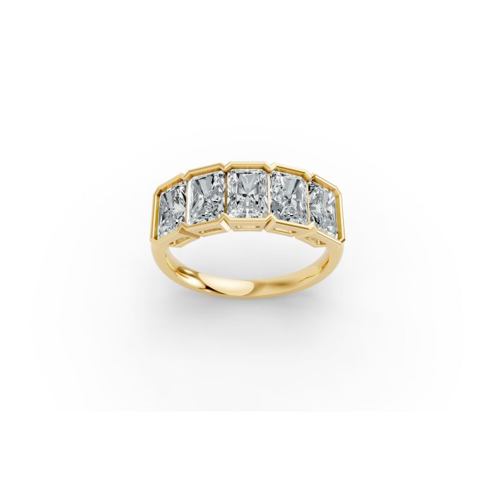 Radiant Shape Diamond Anniversary Band in Gold