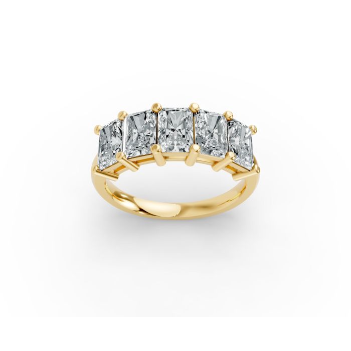 Radiant Shape Diamond Anniversary Band in Gold
