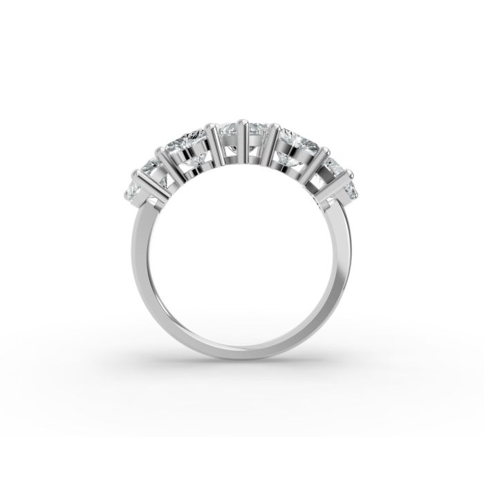 Heart Shape Diamond Anniversary Band in Gold