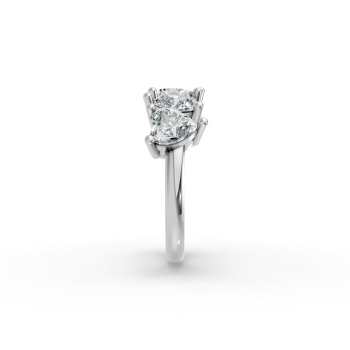 Heart Shape Diamond Anniversary Band in Gold