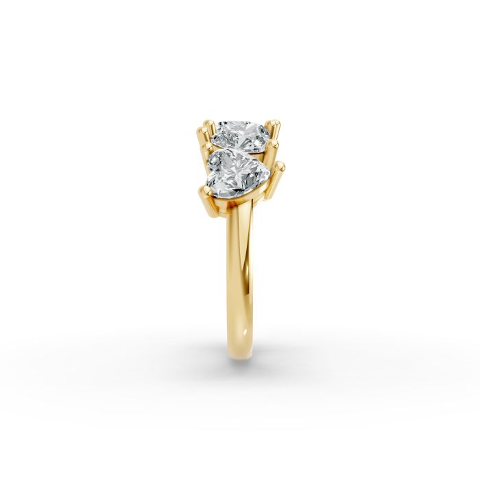 Heart Shape Diamond Anniversary Band in Gold