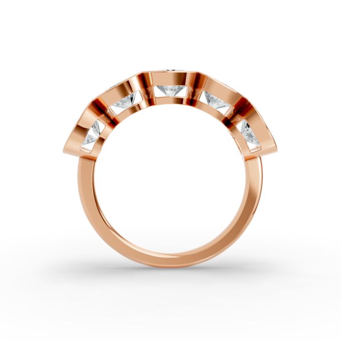 Round Shape Diamond Anniversary Band in Gold