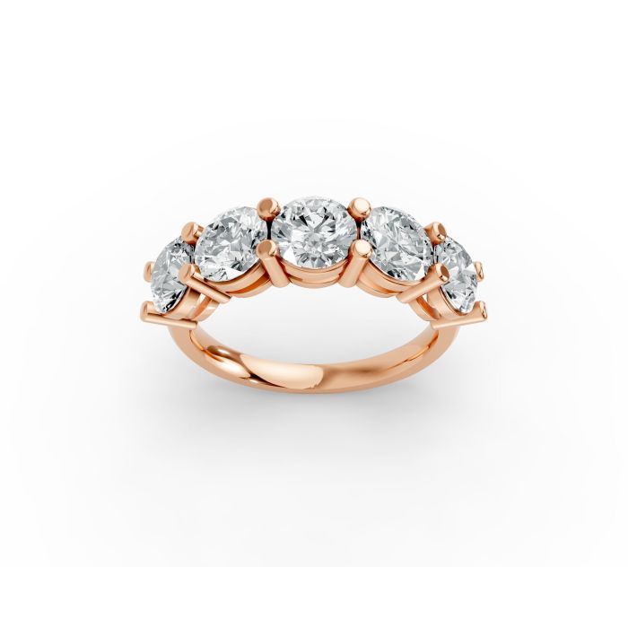 Round Shape Diamond Anniversary Band in Gold