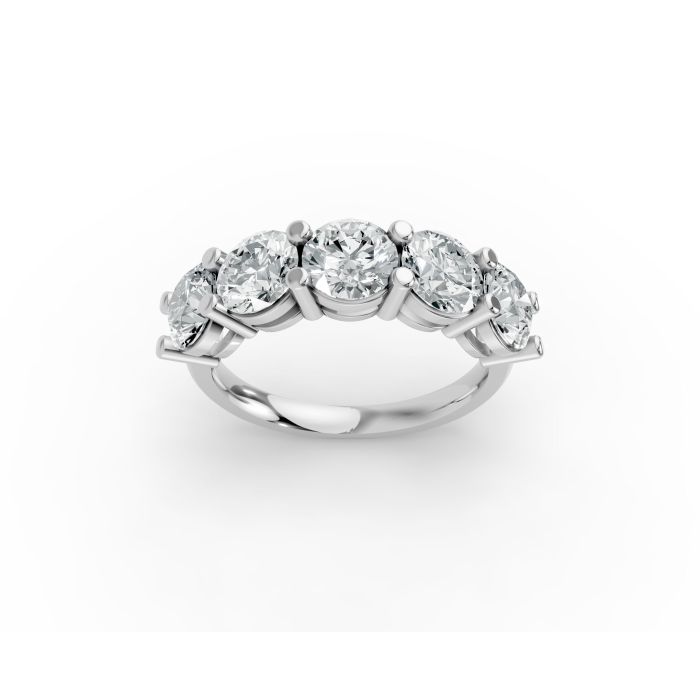 Round Shape Diamond Anniversary Band in Gold