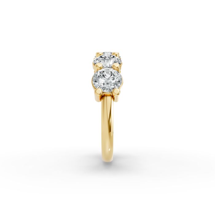 Round Shape Diamond Anniversary Band in Gold