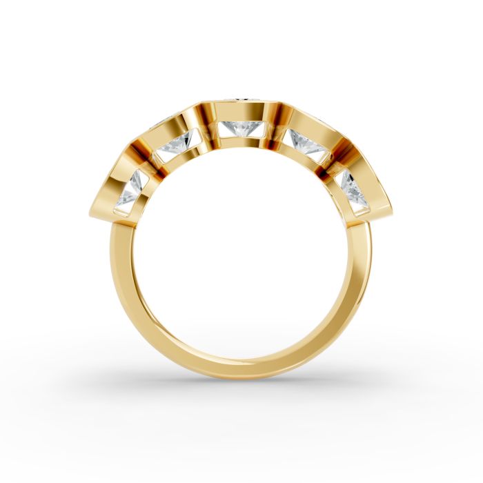 Round Shape Diamond Anniversary Band in Gold