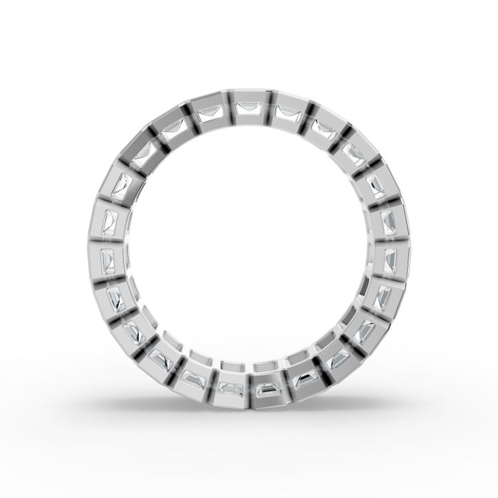 Emerald Shape Diamond Eternity Bands in Gold