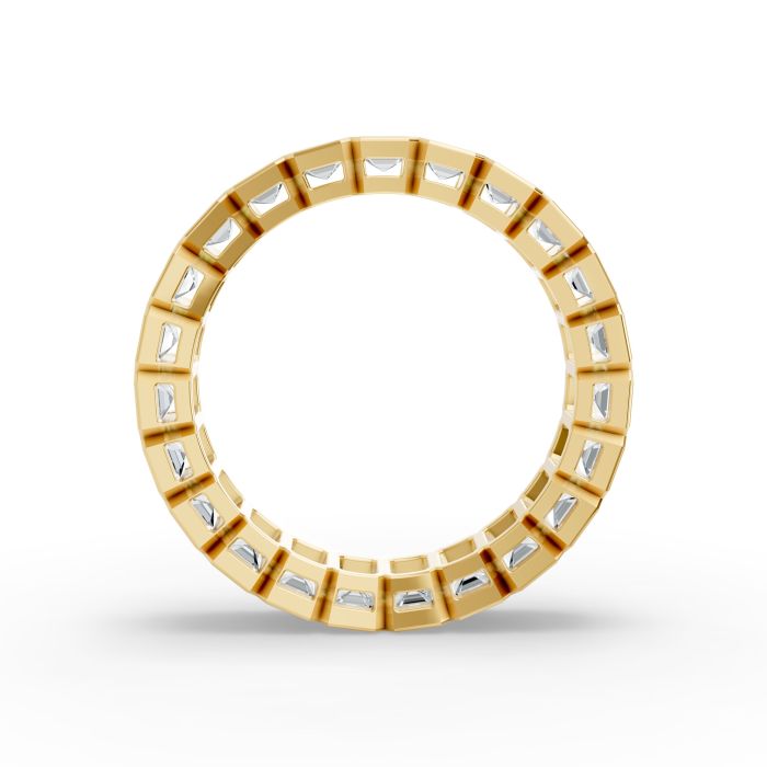 Emerald Shape Diamond Eternity Bands in Gold