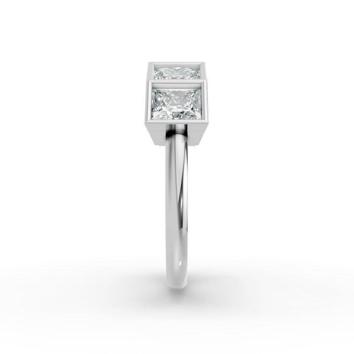Princess Shape Diamond Anniversary Band in Gold