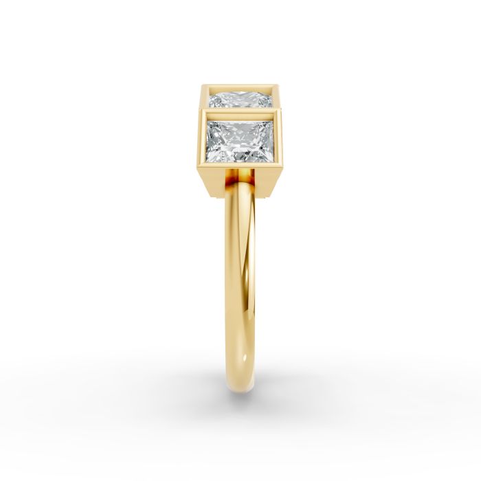Princess Shape Diamond Anniversary Band in Gold