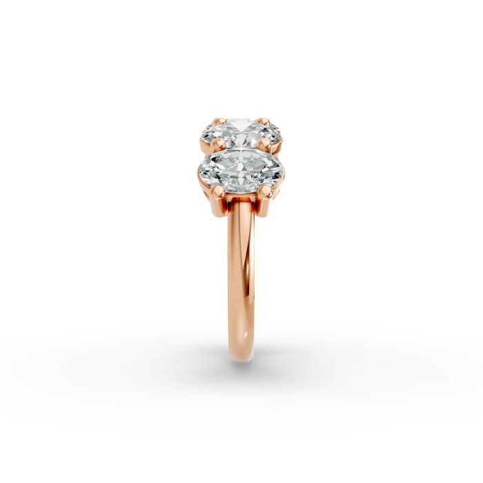 Oval Shape Diamond Anniversary Band in Gold
