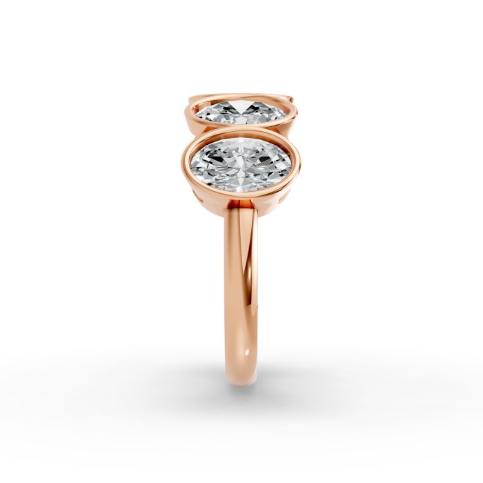 Oval Shape Diamond Anniversary Band in Gold