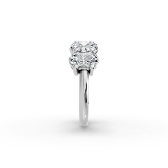 Oval Shape Diamond Anniversary Band in Gold