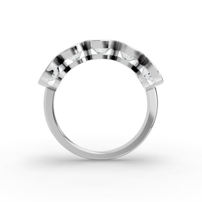 Oval Shape Diamond Anniversary Band in Gold