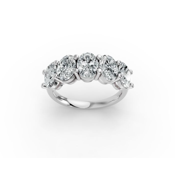 Oval Shape Diamond Anniversary Band in Gold