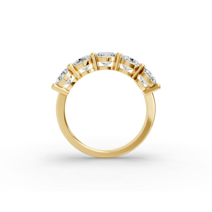 Oval Shape Diamond Anniversary Band in Gold