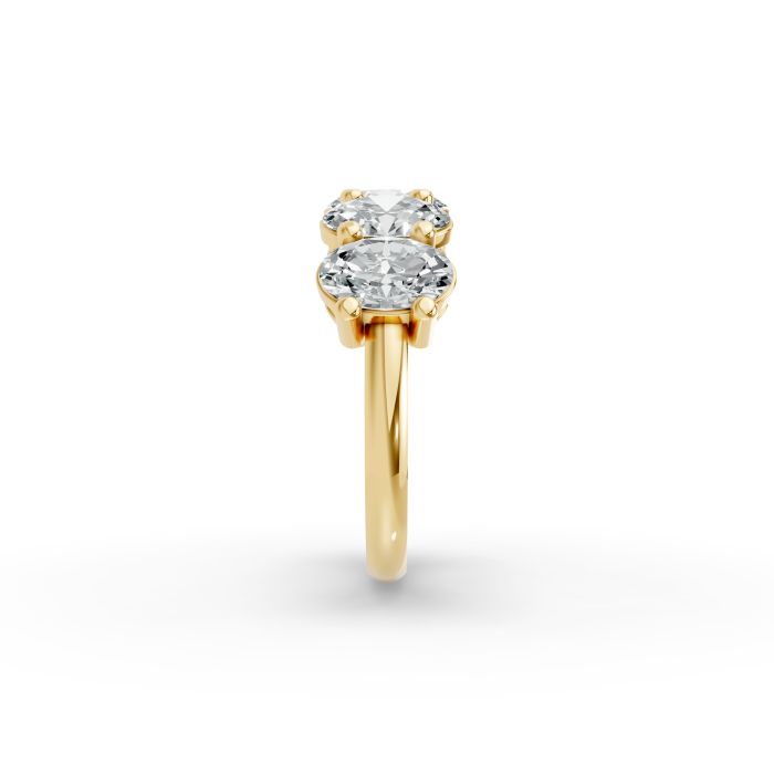 Oval Shape Diamond Anniversary Band in Gold